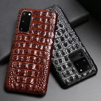 

Leather Phone Case For Samsung S20 Ultra S10 S10e S9 S8 S7 Note 8 9 10 Plus A20 A30 A50 A70 A51 A71 A8 Crocodile Back Texture