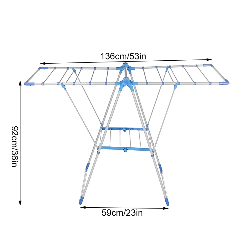 Tendedero para colgar ropa de caballo de pared con 6 peldaños para colgar  ropa con propiedades extensibles para interior o exterior (color: A,  tamaño