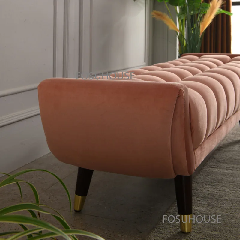 Nordic Sofa Stool Cloakroom Living Room Bench Clothing Store Shoe Changing Stool Bed End Sofa Cushion