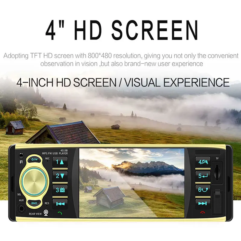 4.1" Screen 1Din Car MP5 Player Car Bluetooth MP5 FM Audio Video Player for Remote Control