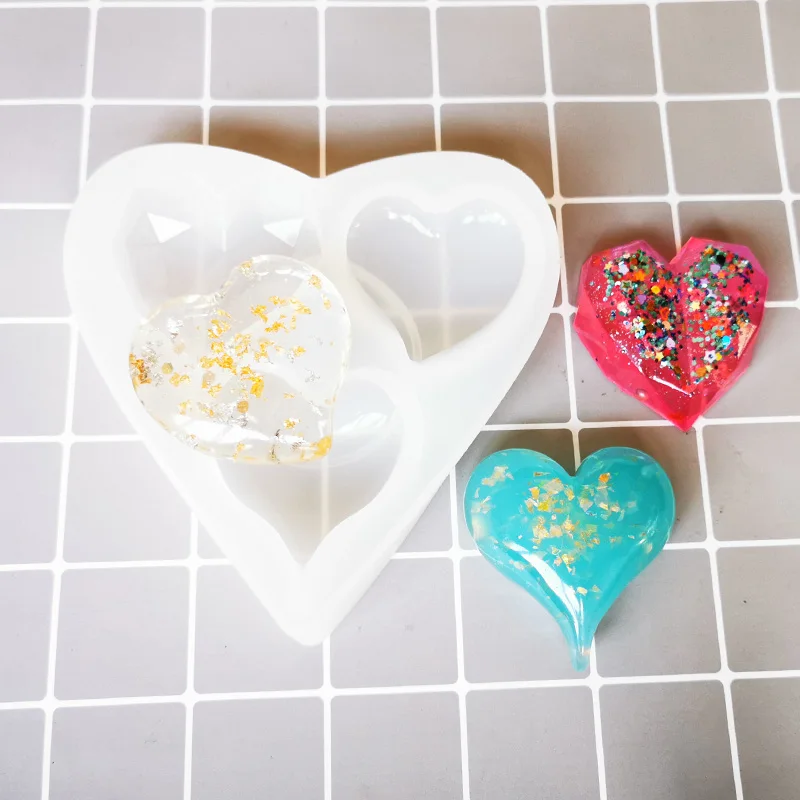 Новые виды силиконовых форм в форме сердца из эпоксидной смолы ювелирные изделия