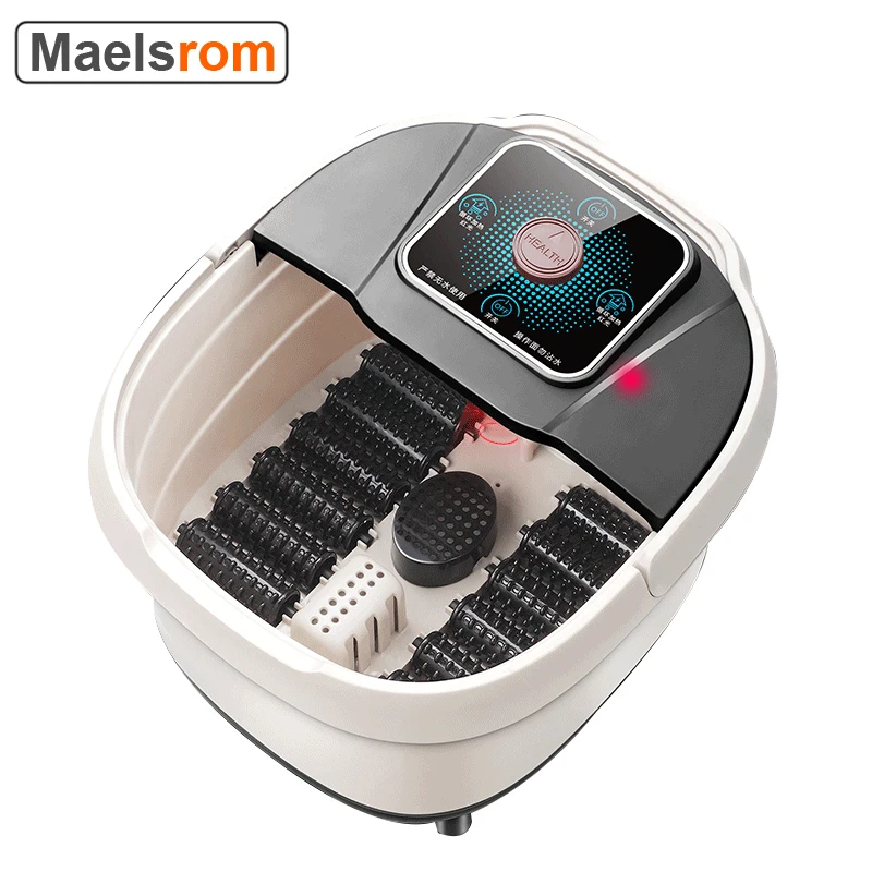 Foot Spa Foot Bath Massager with Heat 12 Massage Rollers and Pedicure Stone for Acupressure Shiatsu Massage Foot Pain Relief