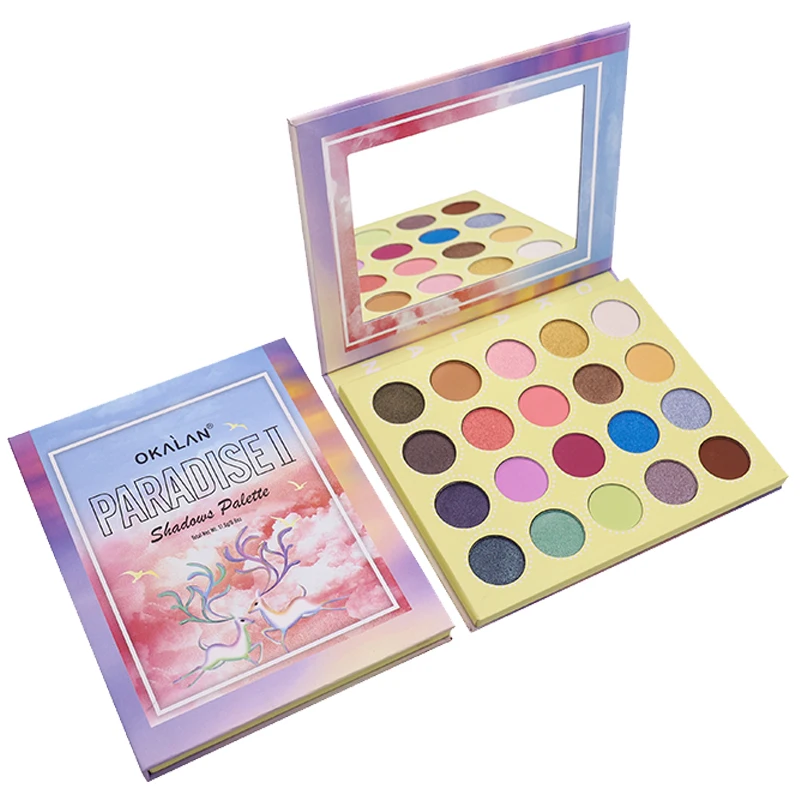 

20 Color Branded High Quality Mini Book style Package Eye Shadow Palette Bundle Pressed Pigment Palette for Makeup