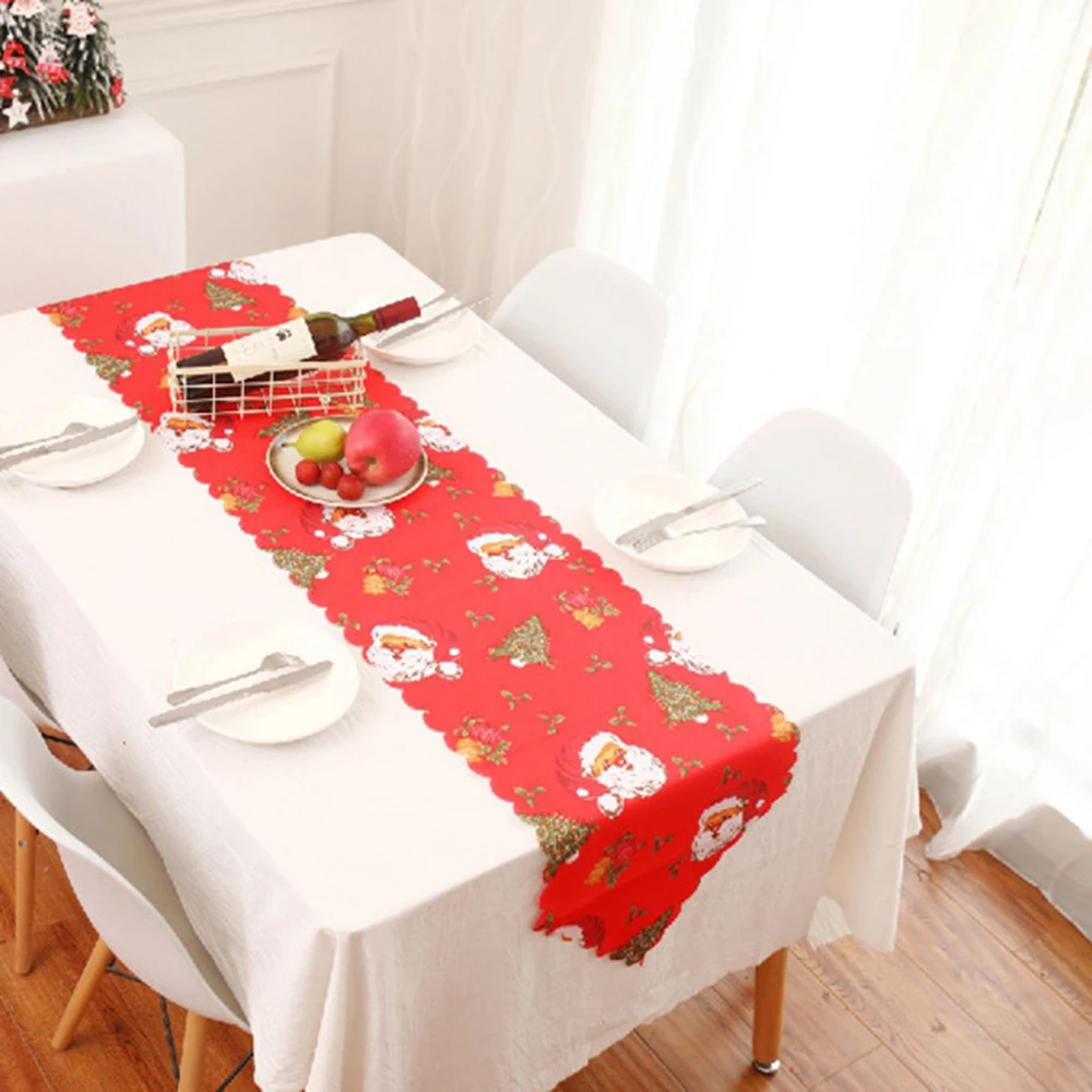 Christmas Holiday Dining Table Runner Christmas Wedding Champagne Table Runners Dining Room Restaurant Table Xmas Decoration 4