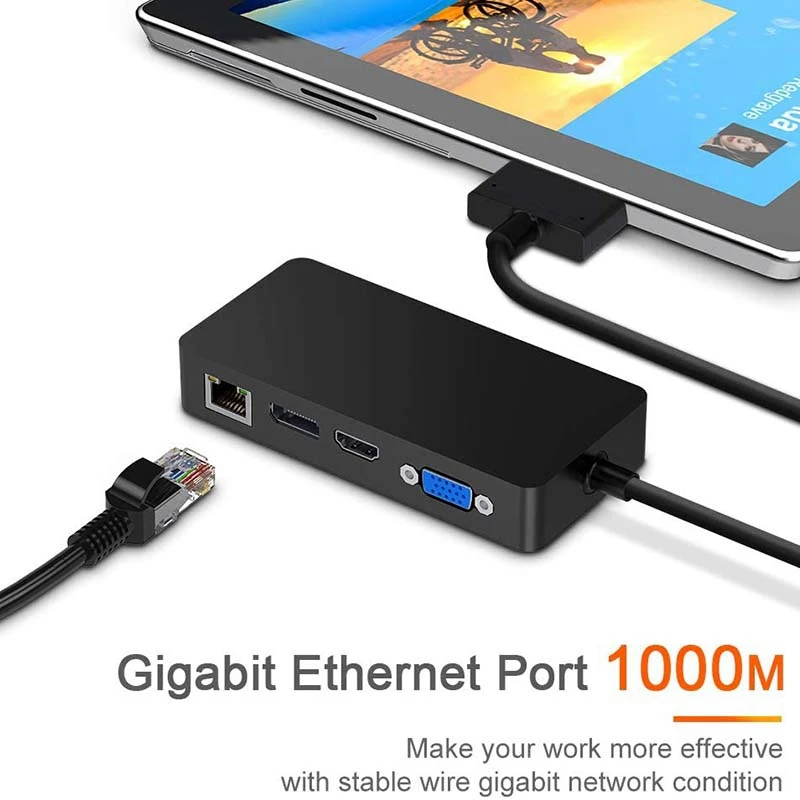 11 в 1 USB 3 0 концентратор док станция для Surface Pro с 4K Hdmi/Dp/Vga 5 o гигабитный Ethernet адаптер