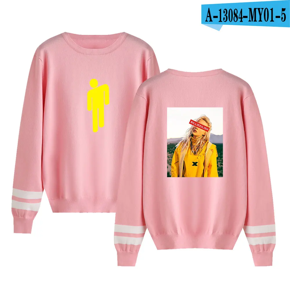 As picture Вязаные свитера Billie Eilish, парные свитера с круглым вырезом, уличная одежда, Повседневные свитера для мужчин и женщин, модные теплые свитера - Цвет: As picture