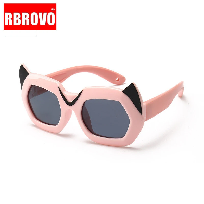 RBROVO, модные Мультяшные поляризованные солнцезащитные очки, детские, для путешествий, для улицы, силикагель, солнцезащитные очки, яркие цвета, Oculos De Sol