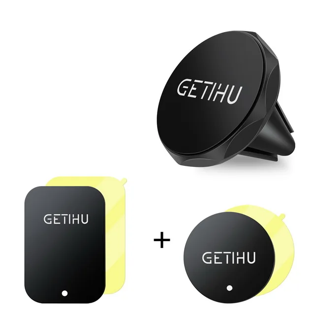 Black No Box GETIHU автомобильный держатель телефона Магнитная Air Vent Mount мобильный смартфон стенд магнит Поддержка ячейки в автомобиле gps для iPhone XS max samsung - Цвет: Black No Box