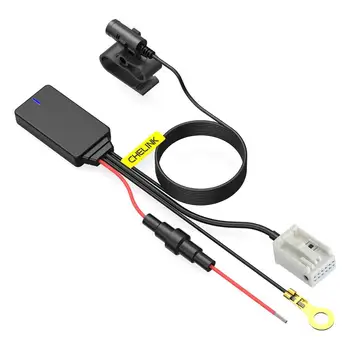 

12 Pin Car Bluetooth 4.0 Aux Audio Stereo Adapter with Handsfree Calling Microphone Assembly for Skoda Polo EOS Golf Passat Tour