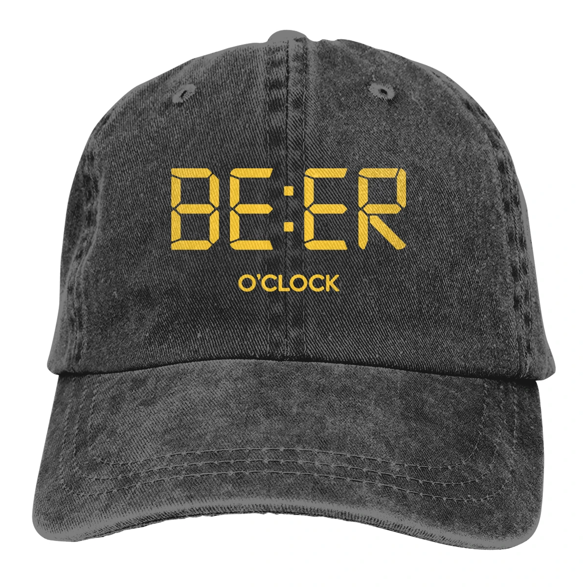 Beer Time Casquette, Черная мужская и женская джинсовая бейсболка, регулируемая бейсболка для гольфа