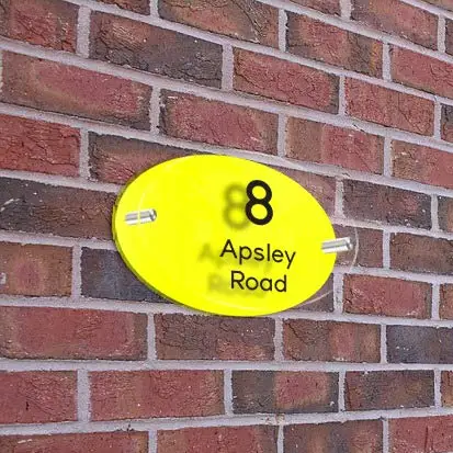 Цвет: желтый Индивидуальный номер двери акриловый стеклянный эффект дверные номера таблички дорожные именные знаки пластиковые стены таблички пользовательские Адресные таблички - Цвет: Цвет: желтый
