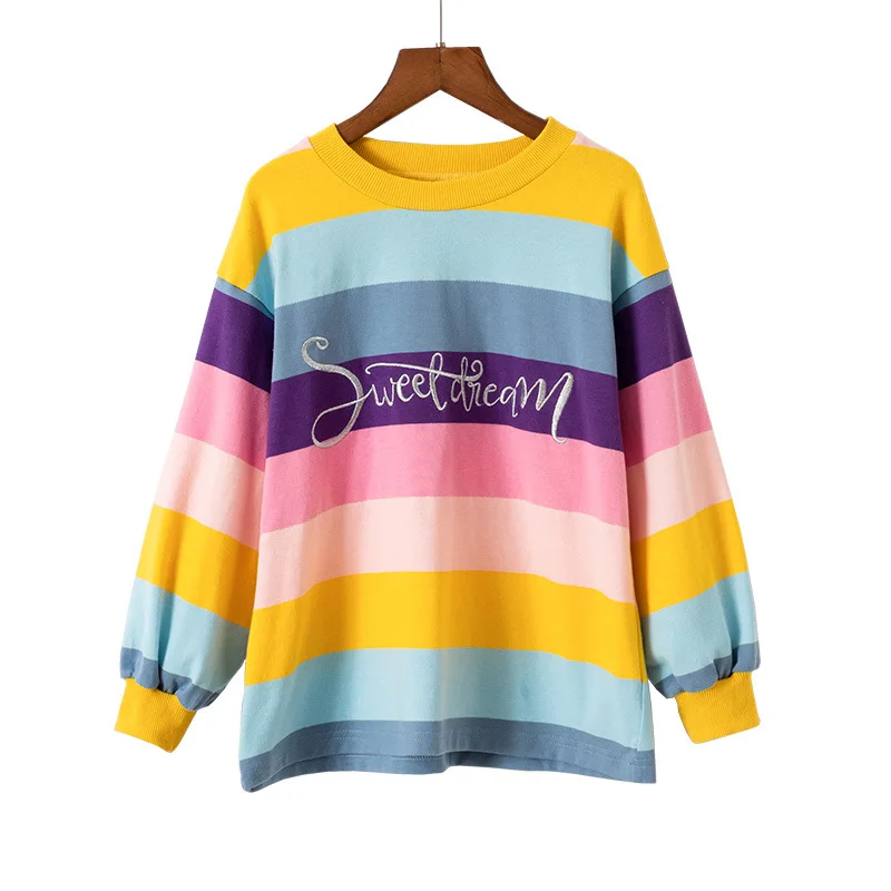 New Baby Girls Sweatshirt Kids Autumn Shirts Baby Coat Toddler Top Children Cotton Letter Sweatshirt Teenage Clothes