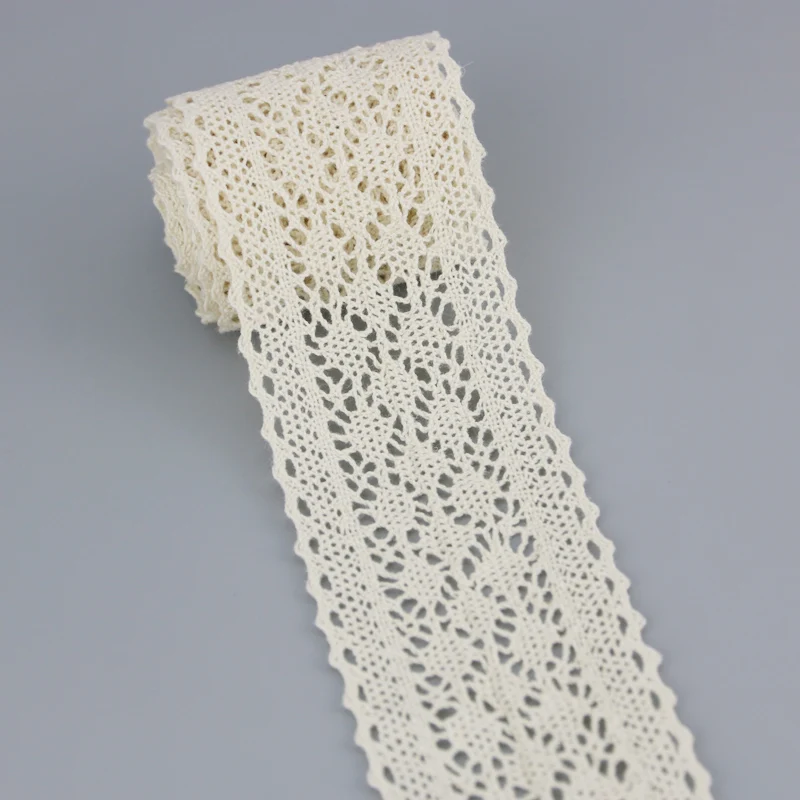 

(5Meter/roll)60mm White Cotton Embroidered Lace Net Ribbons Fabric Trim DIY Sewing Handmade Craft Materials