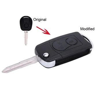 

2 BUTTONS Flip Folding Car Remote Key Case SHELL For Ssangyong Actyon SUV Kyron