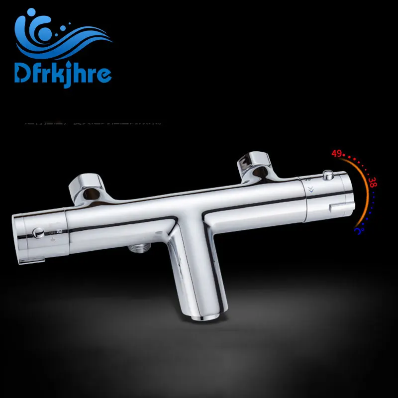 

Bathroom Thermostatic Shower Faucets Set Hot And Cold Water Thermostatic Mixer Tap Bathroom Mixer Mixing Valve Bathtub Faucet