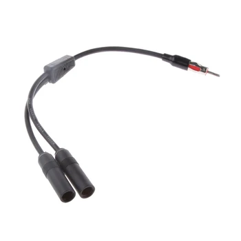 

Antenna 1 Male To 2 Female Universal Antenna Y Adapter Cable Car Audio