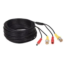 15 м CCTV камера безопасности видео кабель питания BNC к DC разъем