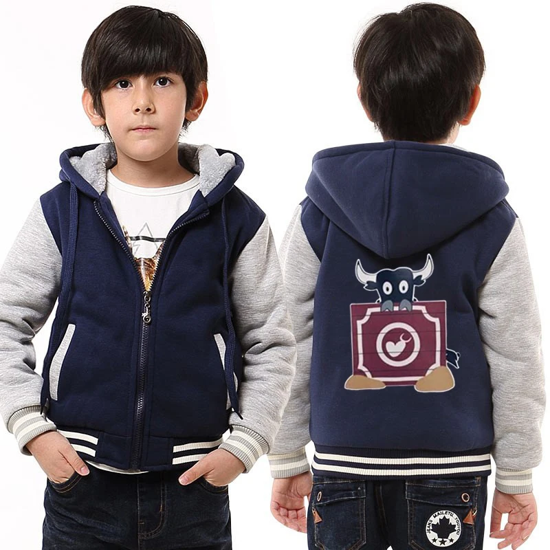 COYOUNG Brand Children Thicken Sweatshirts Hoodies Boys Gray Hoody Zipper Fleece Coat Jacket Free Shipping