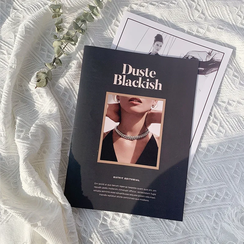 Fashion Magazine Book Photography Accessories for Jewelry Cosmetics Life Leisure Take Photos Background Fotografia Shoot Props