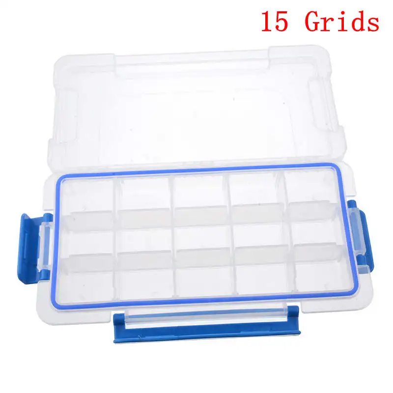 15 grids 1 шт. электронные компоненты для хранения инструментов Комбинированный винт Отделка контейнер кольцо коробка портативный ювелирные изделия пластиковая сумка для инструментов - Цвет: 15 grids