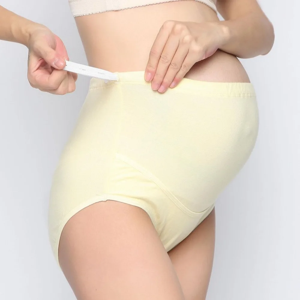 1pc Pregnant Maternity Panties Cotton Adjustable Bandage High Waist Mother Belly Support Underwear Briefs Pregnancy Short Pants