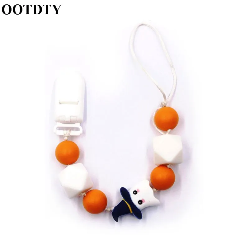 OOTDTY, силиконовая соска, зажимы, соска, цепь для соски, подарок для детского душа, игрушка для прорезывания зубов, Детская соска