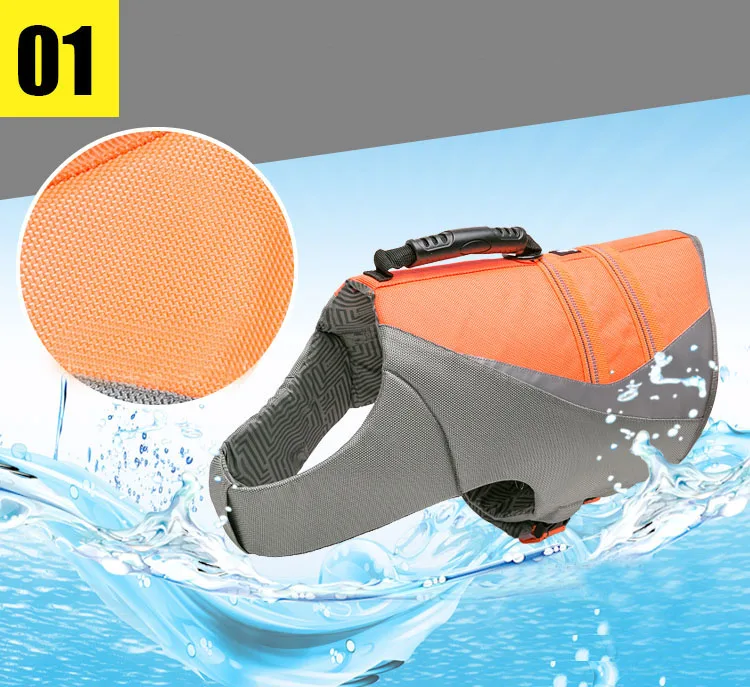 Truelove Pet Dog Life Jacket Vest Flotation Device Safety Adjustable Reflective Secure Swimwear Dog Life Saver french bulldog  (4)