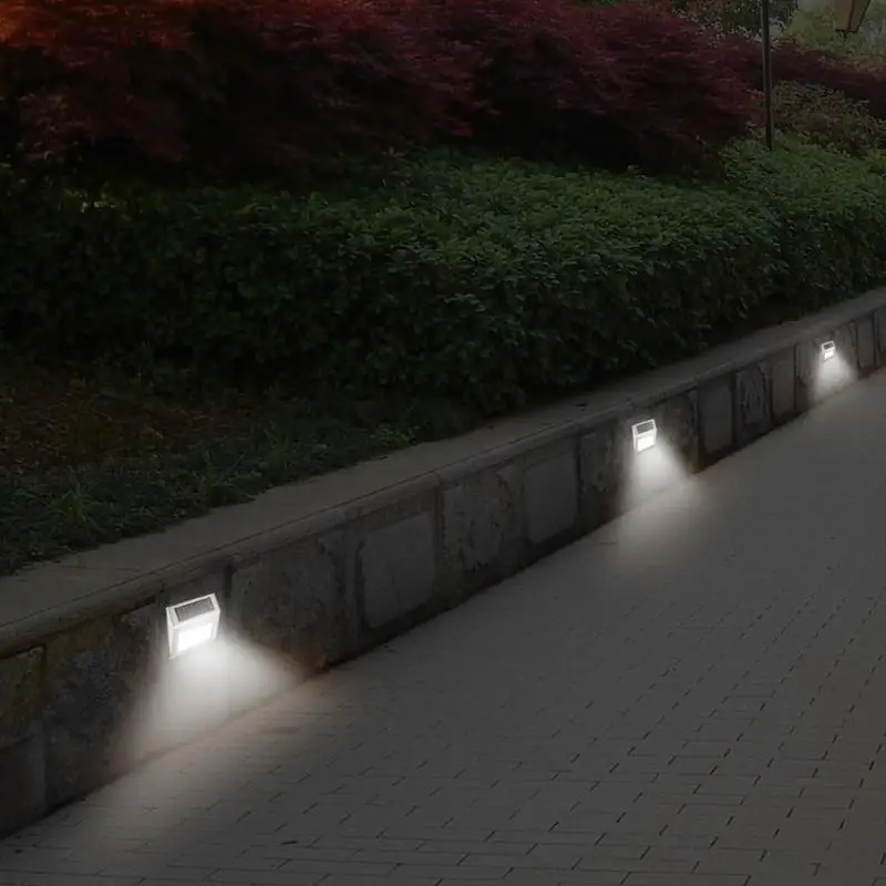 Нержавеющая сталь 6LED Солнечный свет лестницы открытый сад тропинка уличная лампа водонепроницаемый для аварийного освещения на улице