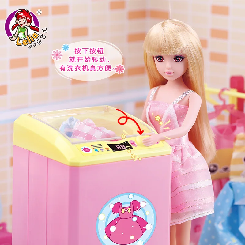 

Toys A071 Dream Princess Laundry Doll Set GIRL'S Toy Gift Box Learn to Do Household