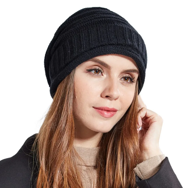 Вязаная шапка для Bluetooth V5.0 bluetooth-стереонаушники наушники гарнитура зимняя ветрозащитная термошапка головной убор