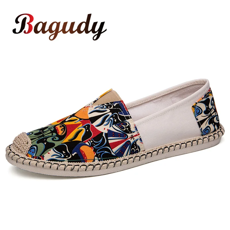 Mens Shoes Men's Shoes Breathable Canvas Men's Casual Shoes Fashion Spring Non-slip Personality Cartoon Flat Oxford