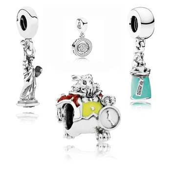 

MULIER 100% high quality 1:1 White Rabbit, Magic Potion Pendant Mixed Enamel Charm For Diy European Women's Bracelet Jewelry