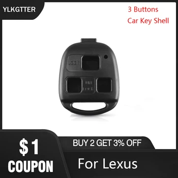 

YLKGTTER 3 Buttons Car Key Shell Case For Lexus RX300 ES300 LS400 GX460 For Toyota CAMRY RAV4 Corolla Land Cruiser YARIS No LOGO