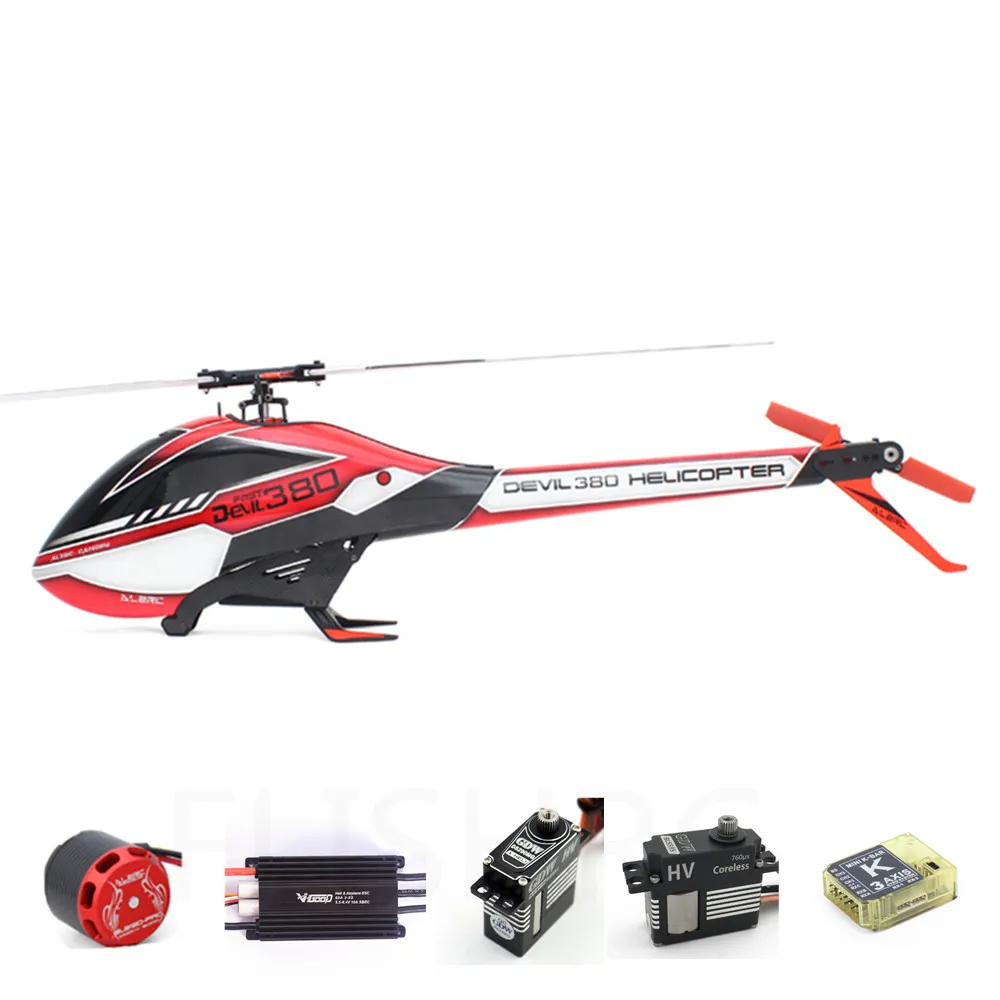 ALZRC-Devil 380 FAST FBL супер комбо RC вертолет GDW Servo Постоянная скорость ESC с BEC-черный