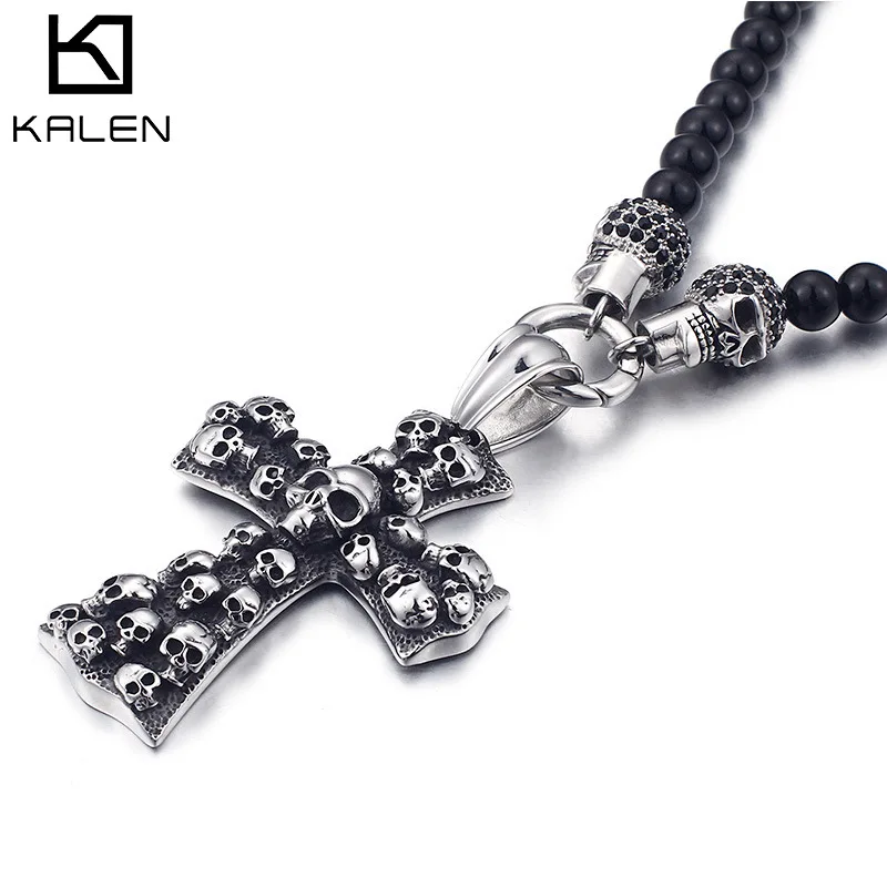 

AliExpress EBay Supply of Goods Europe And America Fashion And Personality Punk Retro Skull Necklace Men And Women Sweater Chain