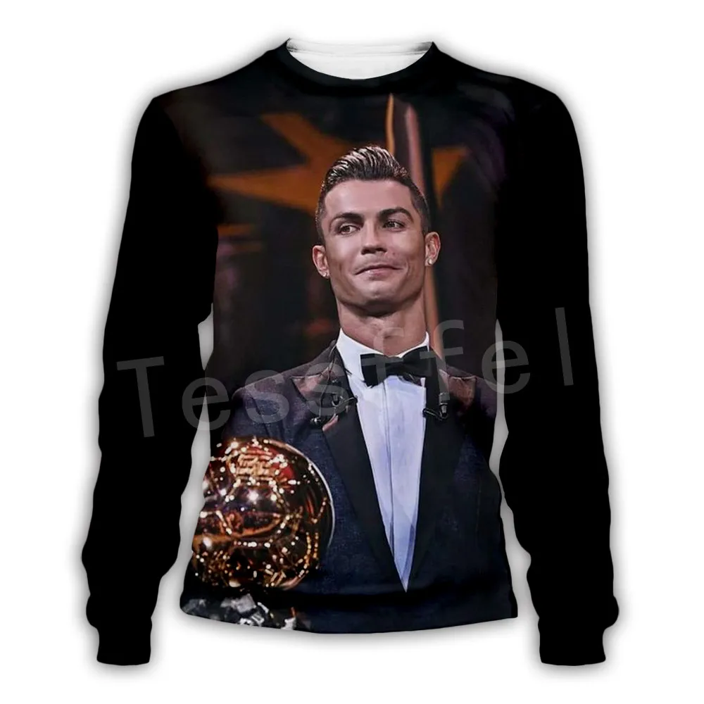 Tessffel Cristiano Ronaldo, спортивный костюм для фитнеса, новая мода, 3D Толстовка с капюшоном/Толстовка/куртка/Мужская Женская S-6