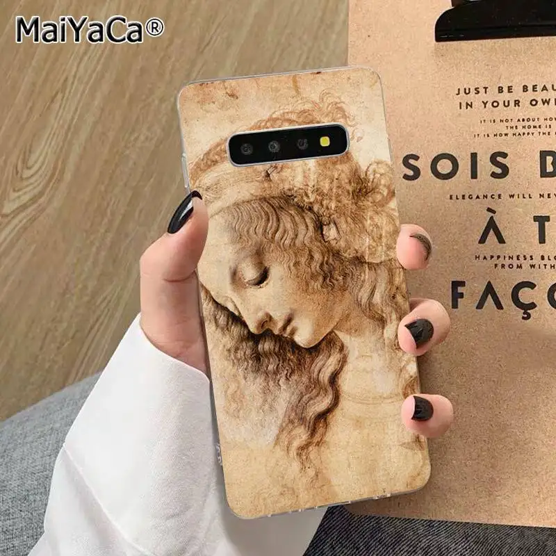 Чехол для телефона MaiYaCa leonardo da vinci с художественной росписью из ТПУ для samsung S10 E S9 plus S6 edge plus S7edge S8plus S10 plus S5