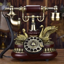 Antieke Telefoon Vintage Draadgebonden Telefoon Klassieke Europese Retro Vaste Telefoon, Rotary/Knop Wijzerplaat, Caller Id, Backlit