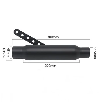 

CNC Motorcycle Black 38.5 Mm Muffler Antiqued Vintage Exhaust Piper For