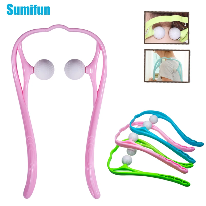 

Neck Shoulder Massager Handheld Self-massage Roller Ball Tool Relieve Muscle Soreness Pain Relief Relax Stress Reliever C1375
