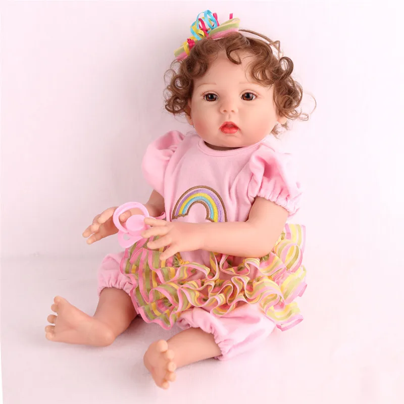 

Princess Baby Doll 45cm Inteiro Silicone Bonecas Bebes Reborn Menina Reborn Toddler Girl Baby Training Baby Model Christmas Gift