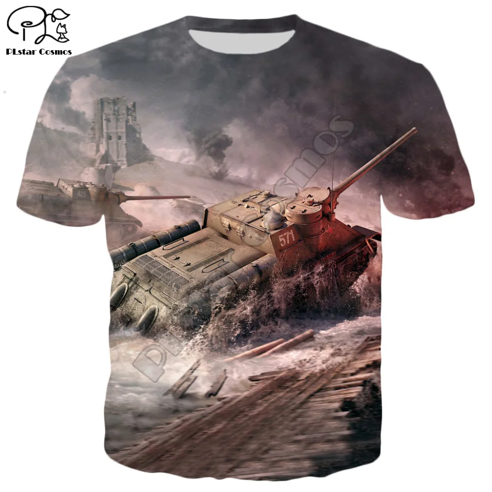 1 Новейшая летняя крутая Женская/Мужская футболка World Of Tanks, футболка с 3D принтом, Повседневная футболка в стиле Харадзюку, уличная одежда, стиль-005 - Цвет: 1