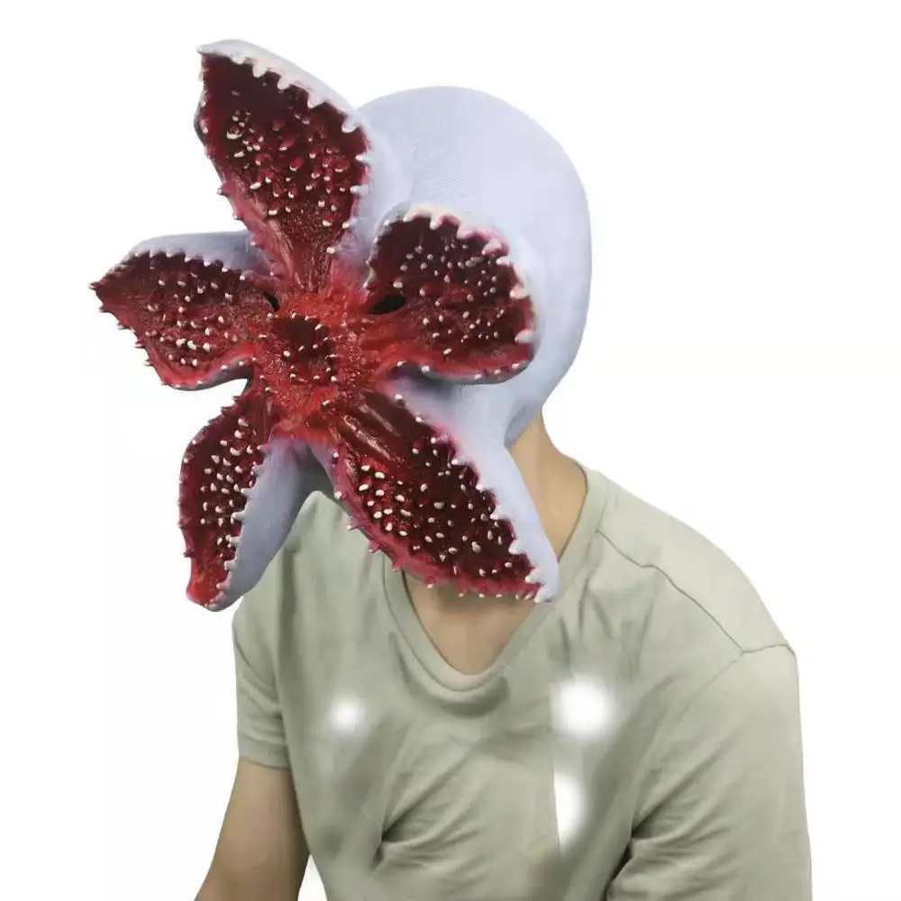 Страшные странные вещи Demogorgon маска на Хэллоуин Латексная косплей костюм головные уборы вечерние реквизит