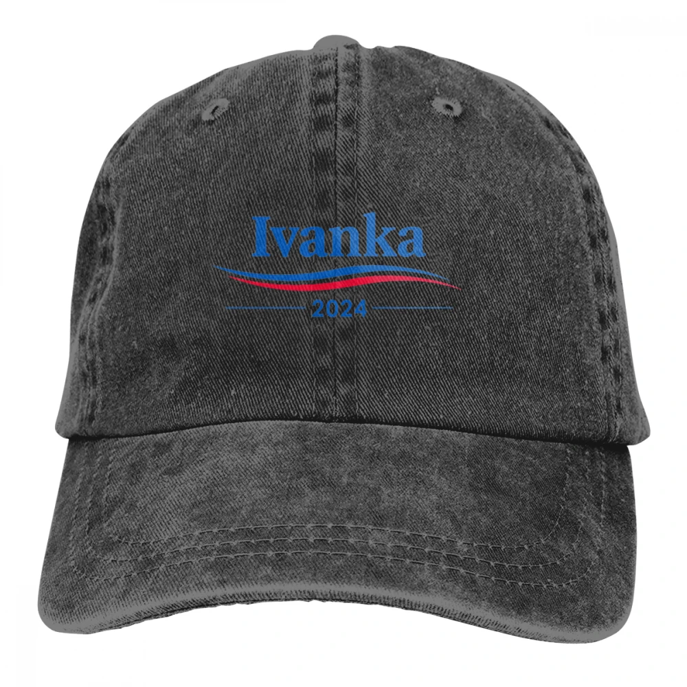Ivanka Casquette натуральный унисекс Мужские Женские джинсовые бейсболка с ремешком кепки Регулируемый Гольф папа шляпа