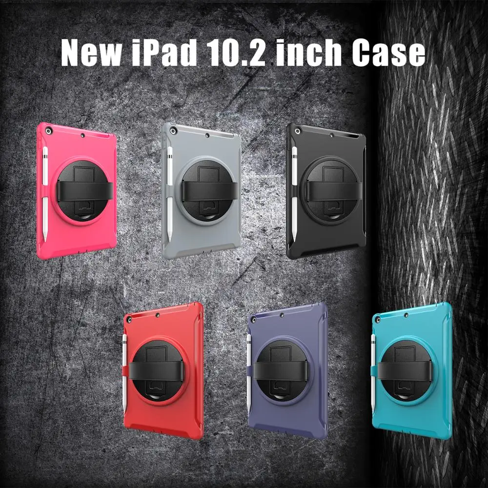 

Shockproof Armor Tablet Case For iPad 10.2 7th Generation 2019 A2197 A2198 A2200 Case Heavy Protective Rugged Duty Stand Case