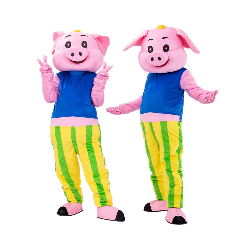 

Halloween Fancy Pig Cartoon Mascot Costume Suits Character Cosplay Party Game Dress Promotion Advertising Dress Adult Size