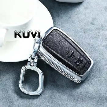 

Luxury Diamond Alloy Leather Key fob Case for Toyota Camry 2017 2018 CHR Prius Corolla RAV4 Remote 3 Button Keyless Cover Case