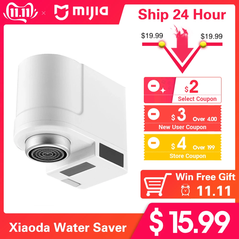 Xiaomi Mijia умный кран инфракрасный датчик водосберегающий индукционный кран анти-перелив поворотное головное устройство кухонный кран с форсункой