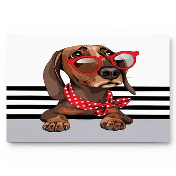 

Dog Brown Claws Line Ears Living Room Doormat Home Environmental Protection Bathroom Door Non-slip Floor Mat