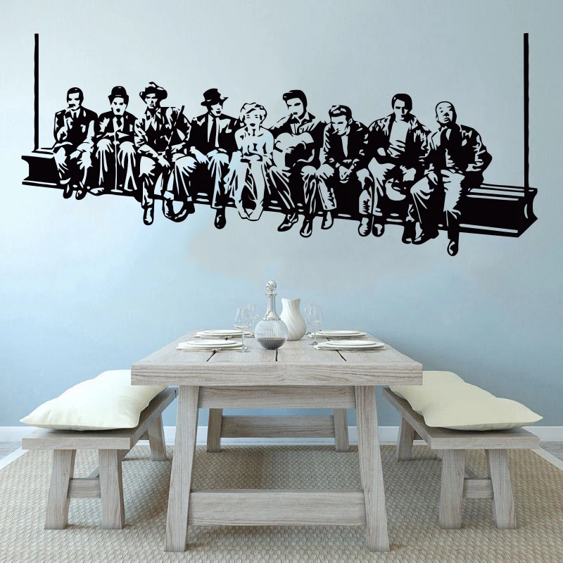 Solemn lunch pvc carved removable wall sticker suitable for living room house decoration kitchen vinyl art decal SP-699 | Дом и сад